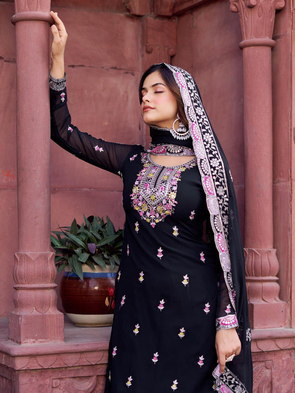 Sharara Set with Heavy Thread & Sequin Work
