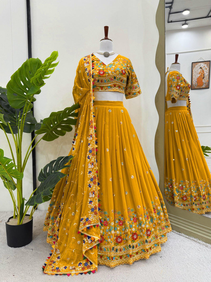 New Heavy Boutique Full-Stitched Lehenga Set in Faux Georgette