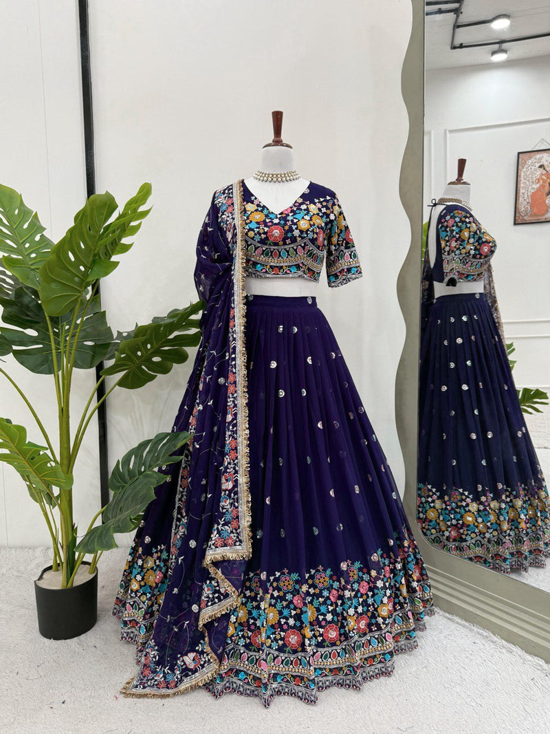 New Heavy Boutique Full-Stitched Lehenga Set in Faux Georgette