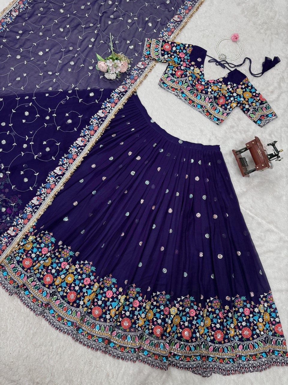 New Heavy Boutique Full-Stitched Lehenga Set in Faux Georgette