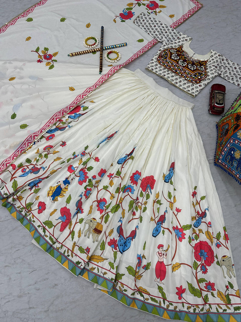 Navratri Special 6 Meter Flair Lehenga Choli – Real Mirror Work Edition