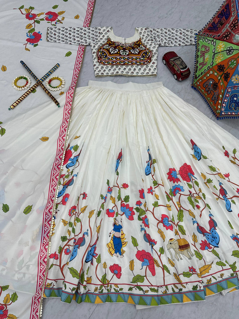 Navratri Special 6 Meter Flair Lehenga Choli – Real Mirror Work Edition
