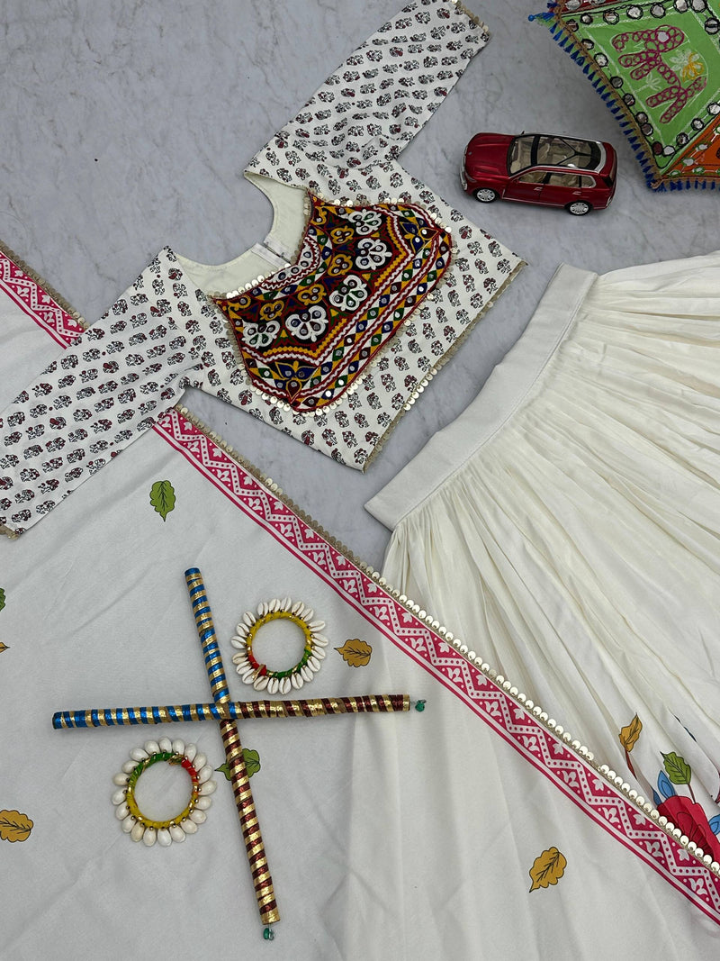 Navratri Special 6 Meter Flair Lehenga Choli – Real Mirror Work Edition