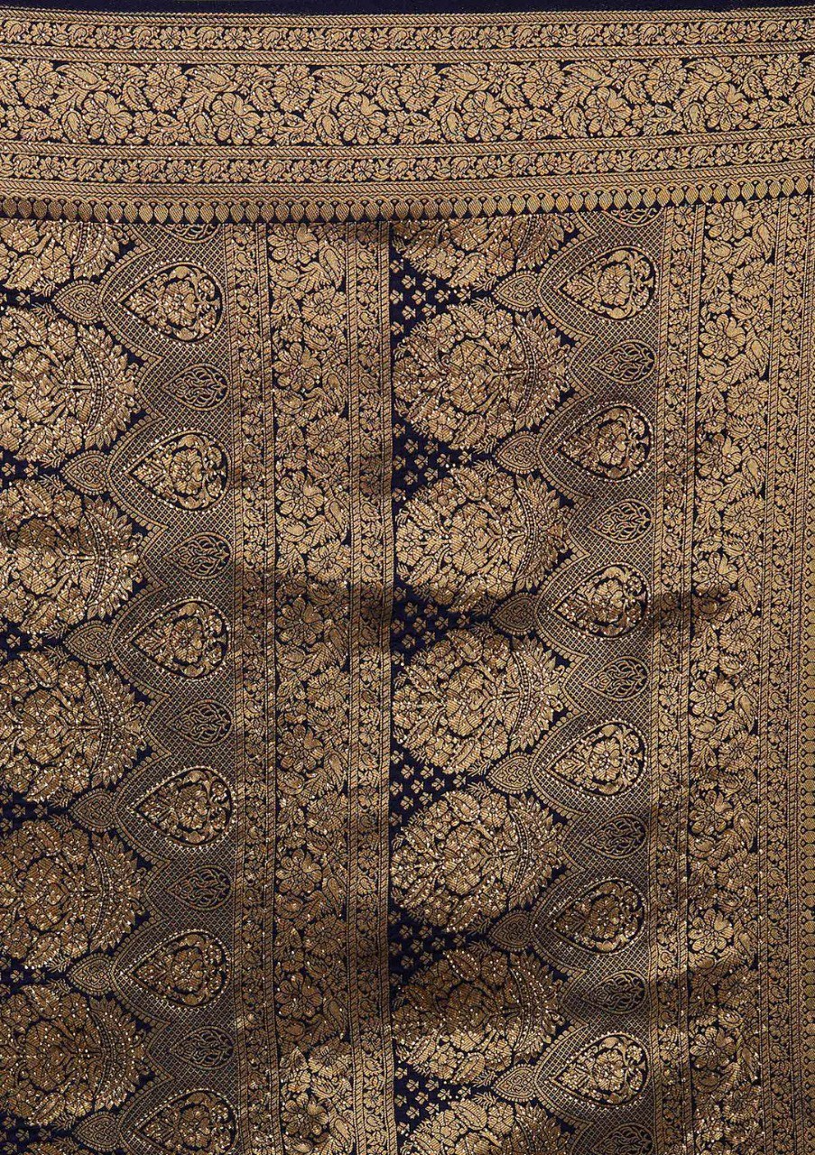 Banarasi Soft Silk Saree with Traditional Zari Motifs