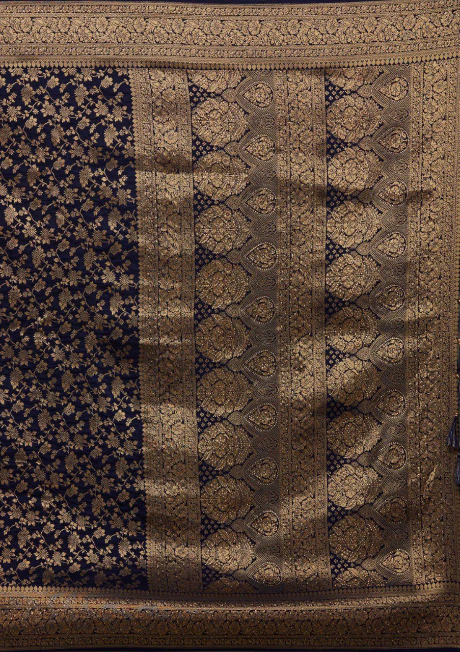 Banarasi Soft Silk Saree with Traditional Zari Motifs