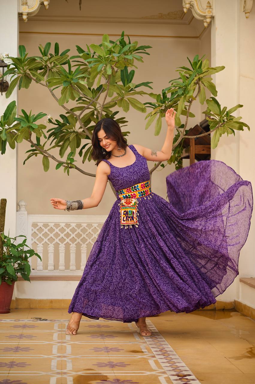 Navratri Special 12 Meter Flair Gamathi Gown Set