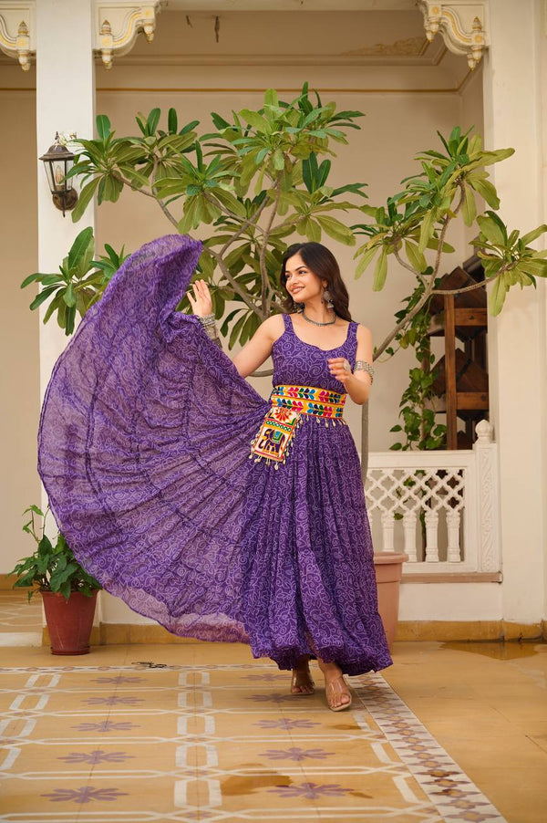 Navratri Special 12 Meter Flair Gamathi Gown Set