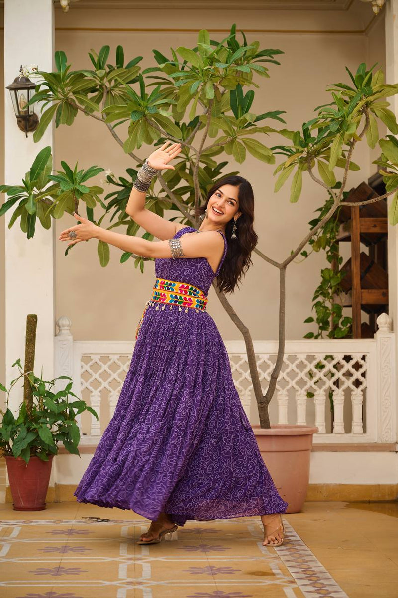 Navratri Special 12 Meter Flair Gamathi Gown Set