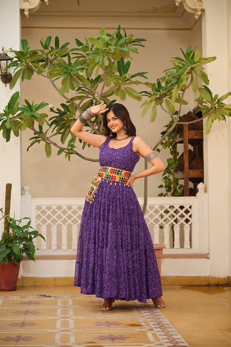 Navratri Special 12 Meter Flair Gamathi Gown Set