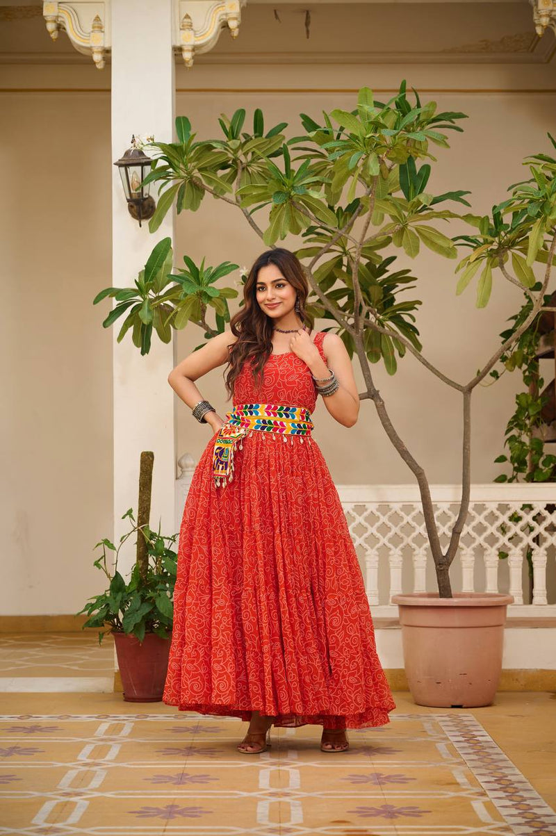 Navratri Special 12 Meter Flair Gamathi Gown Set