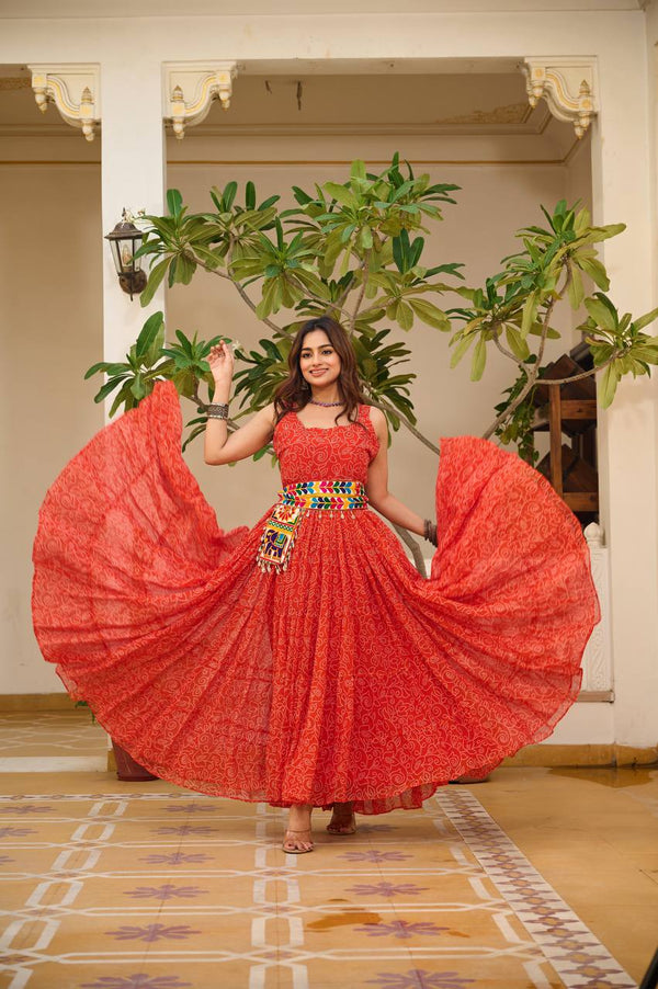 Navratri Special 12 Meter Flair Gamathi Gown Set