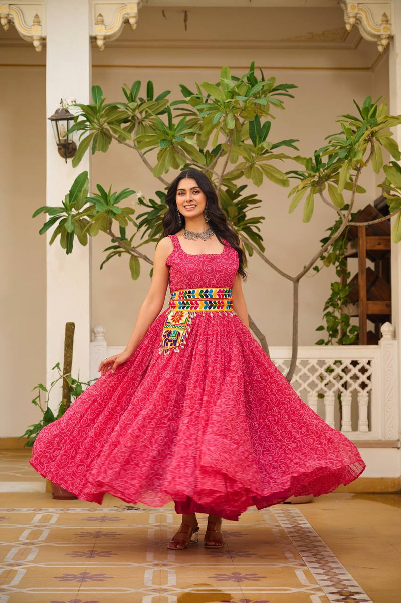 Navratri Special 12 Meter Flair Gamathi Gown Set