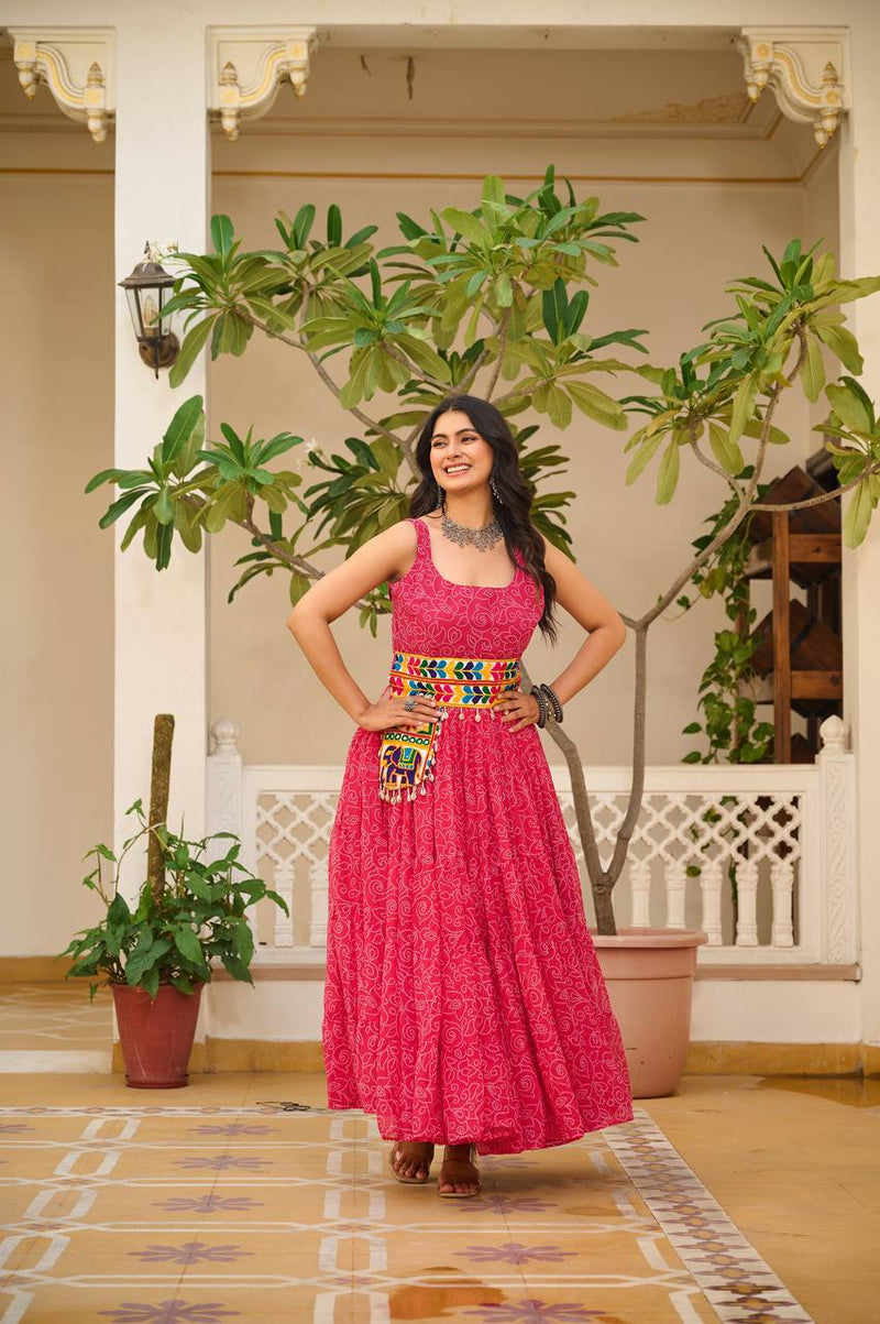 Navratri Special 12 Meter Flair Gamathi Gown Set