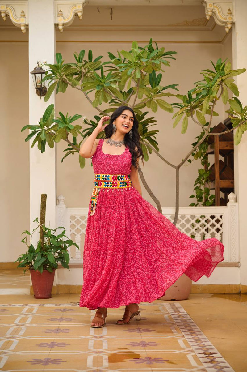 Navratri Special 12 Meter Flair Gamathi Gown Set