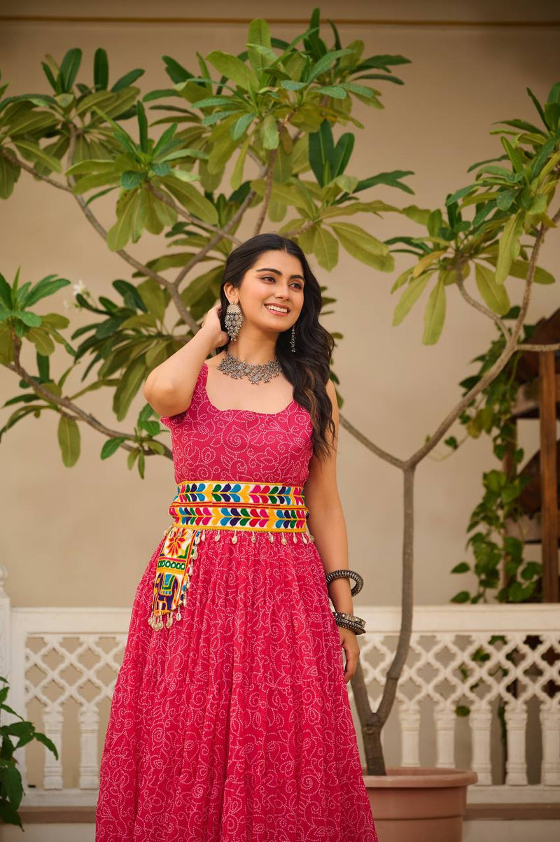 Navratri Special 12 Meter Flair Gamathi Gown Set