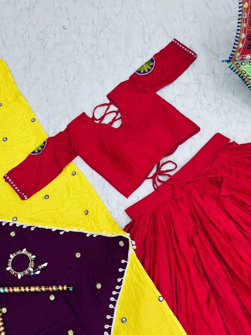 Navratri Special Embroidered Lehenga Choli Set with 6 Meter Flair