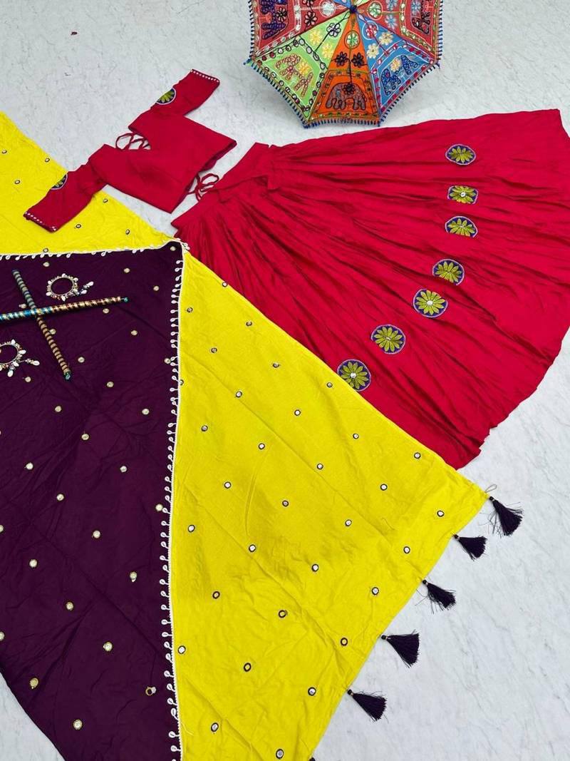 Navratri Special Embroidered Lehenga Choli Set with 6 Meter Flair