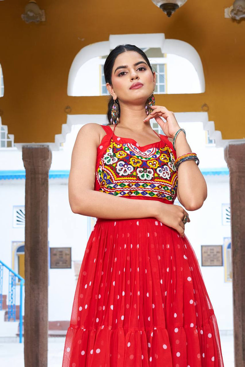 Navratri Special Gamathi Work Gown – 9 Meter Flair