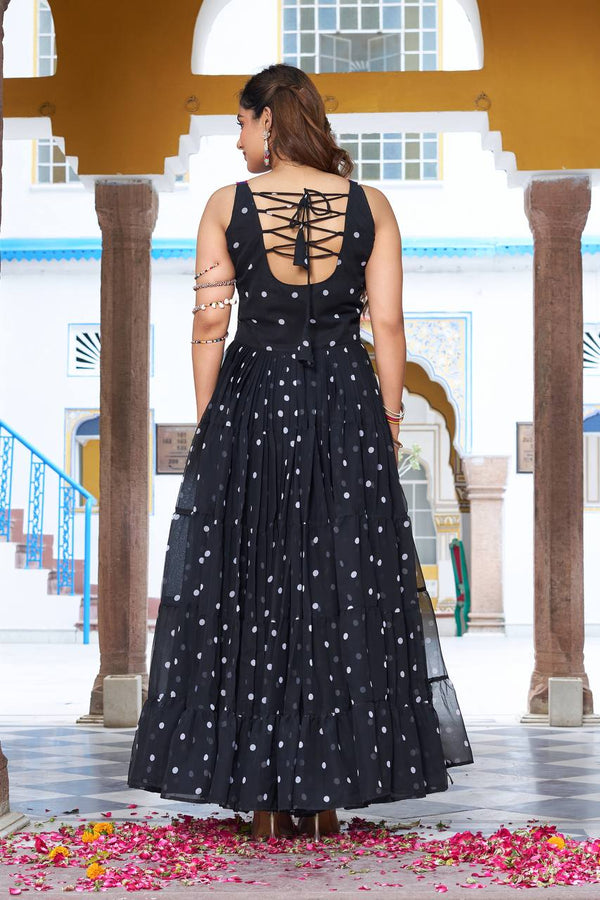 Navratri Special Gamathi Work Gown – 9 Meter Flair