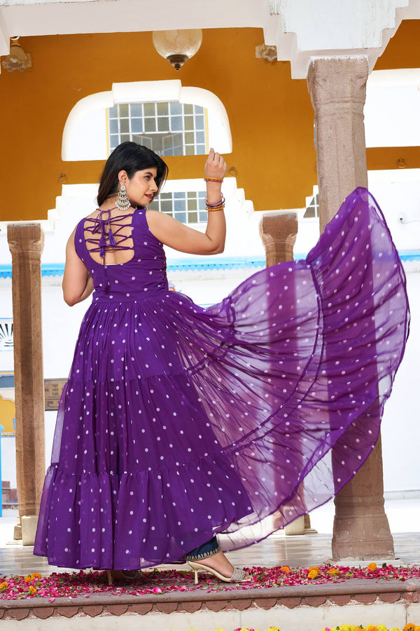 Navratri Special Gamathi Work Gown – 9 Meter Flair