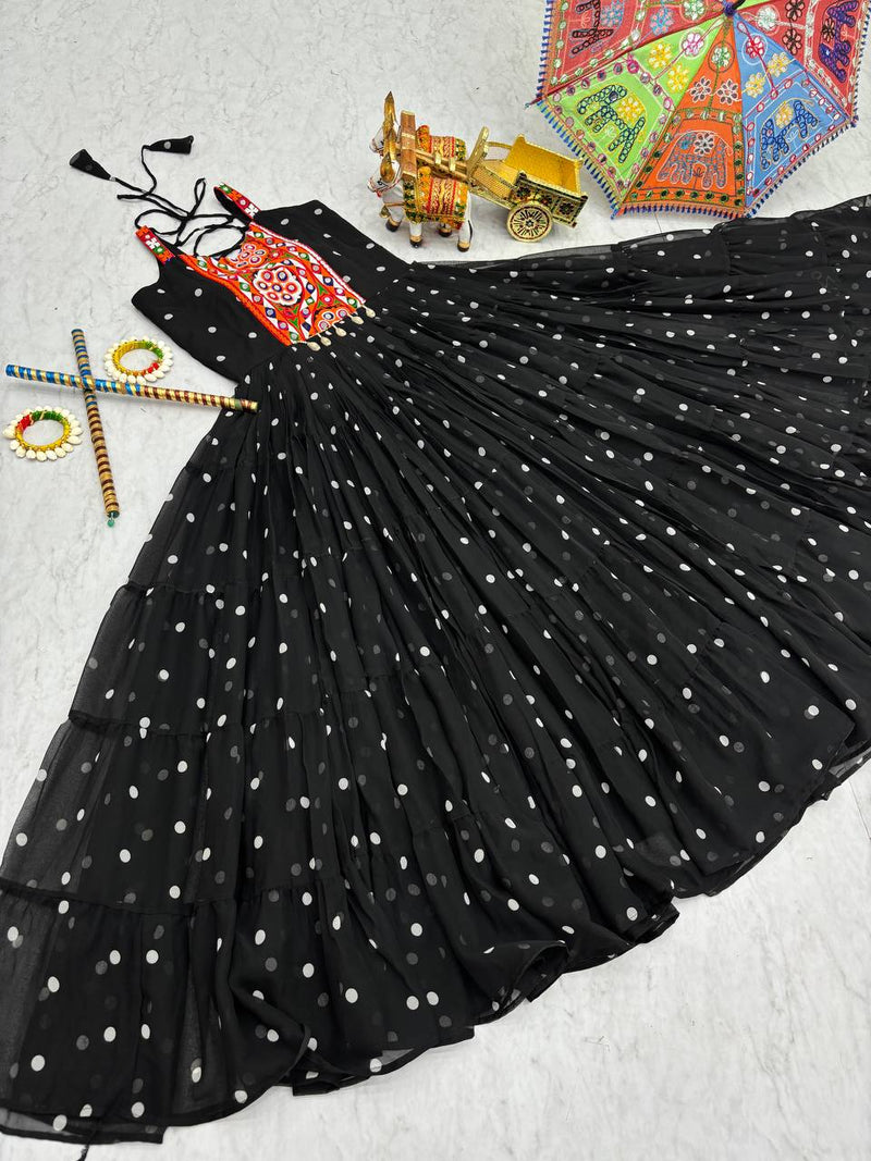 Navratri Special Gamathi Work Gown – 9 Meter Flair