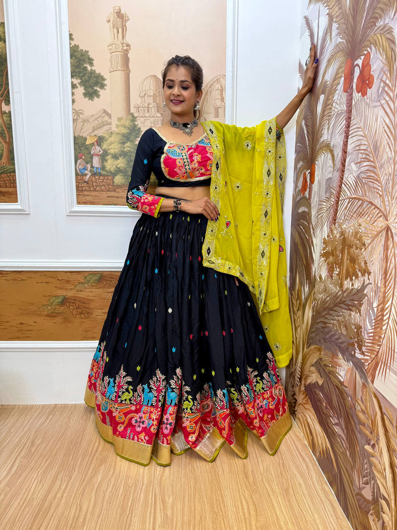 Navratri Premium Embroidered Lehenga Set with Dupatta – Real Modeling Edition