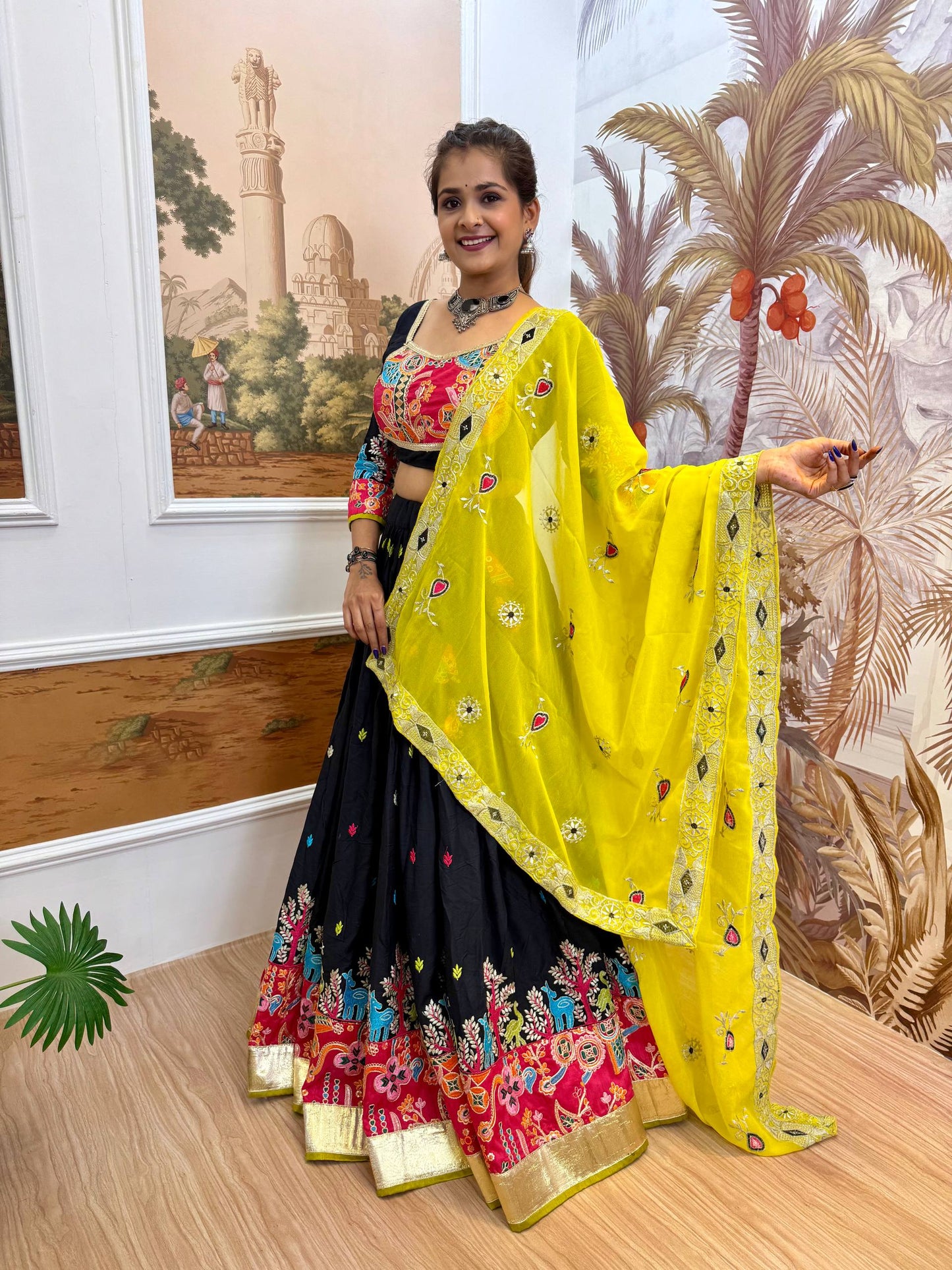 Navratri Premium Embroidered Lehenga Set with Dupatta – Real Modeling Edition