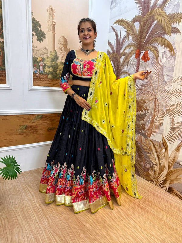 Navratri Premium Embroidered Lehenga Set with Dupatta – Real Modeling Edition
