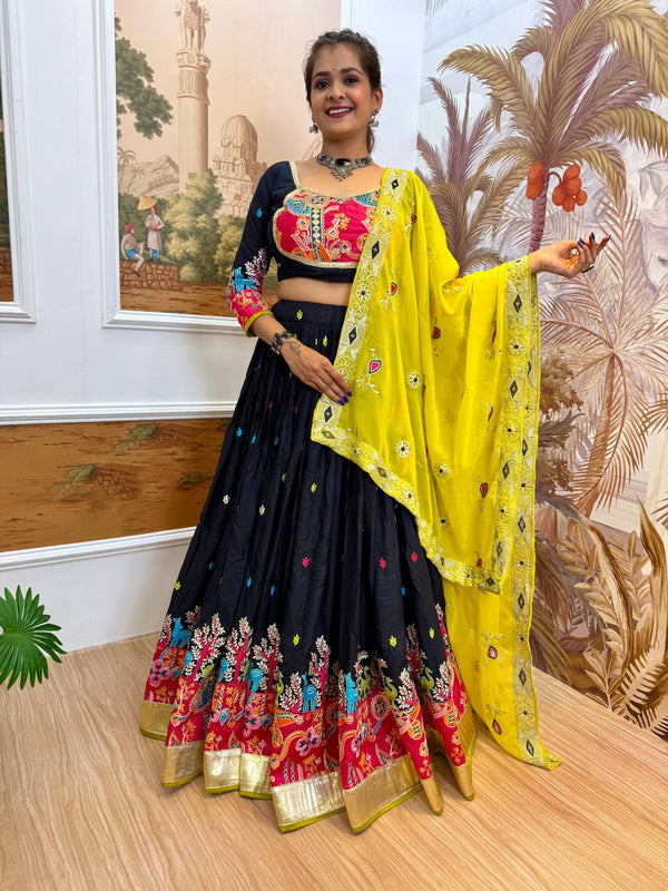 Navratri Premium Embroidered Lehenga Set with Dupatta – Real Modeling Edition