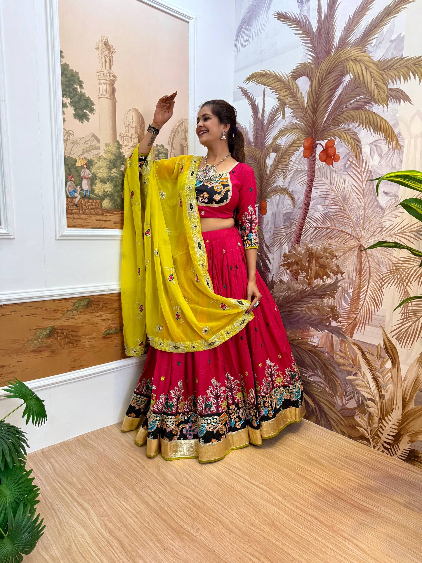 Navratri Premium Embroidered Lehenga Set with Dupatta – Real Modeling Edition