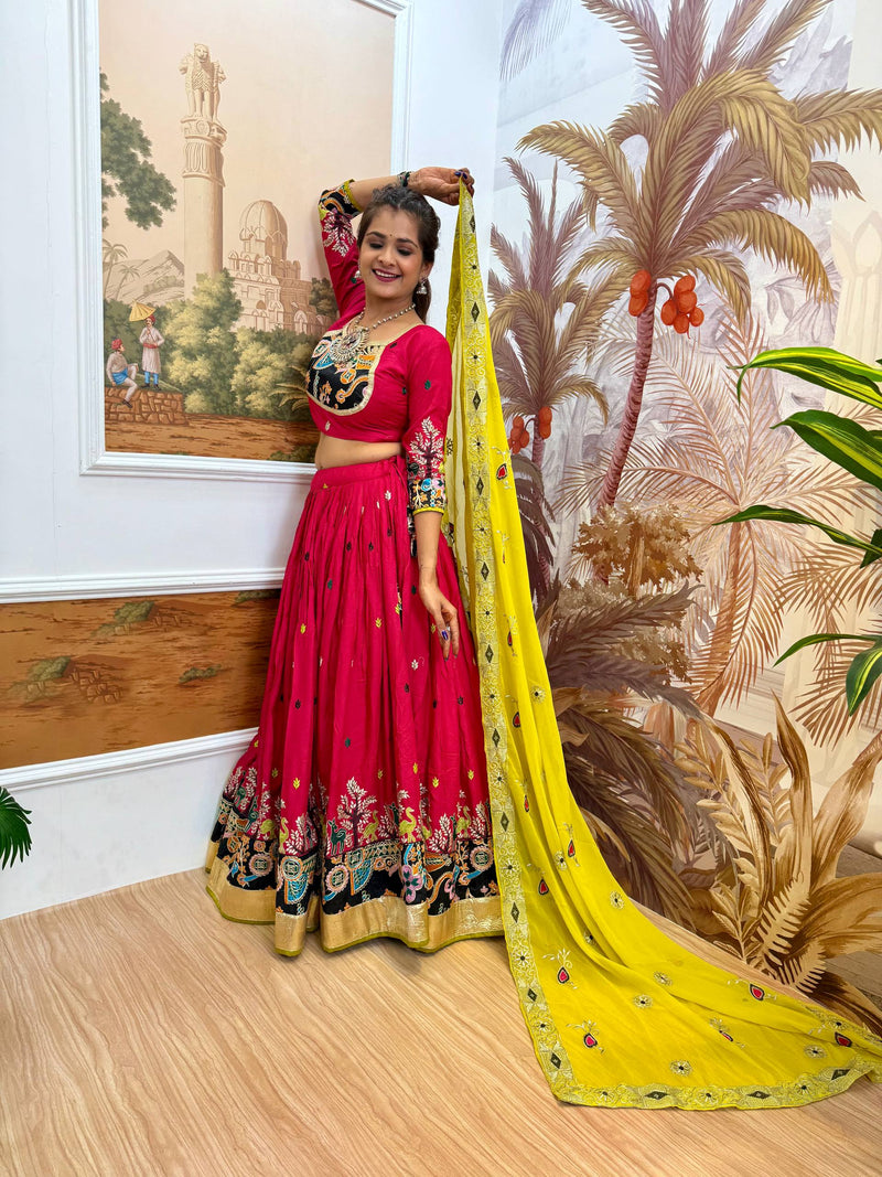 Navratri Premium Embroidered Lehenga Set with Dupatta – Real Modeling Edition