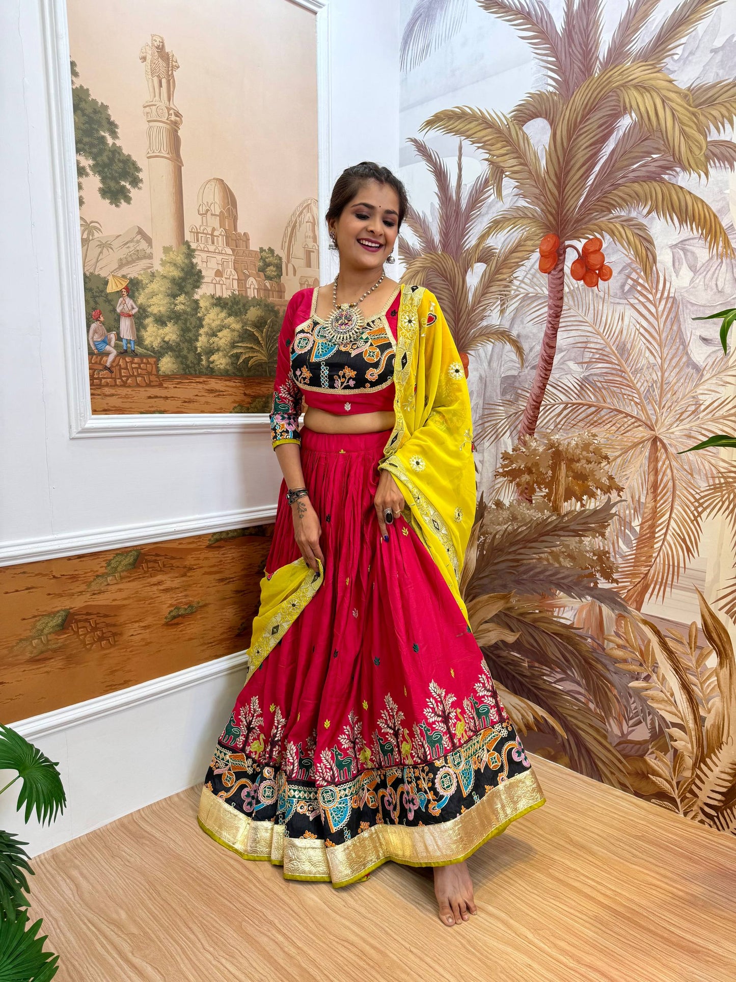 Navratri Premium Embroidered Lehenga Set with Dupatta – Real Modeling Edition