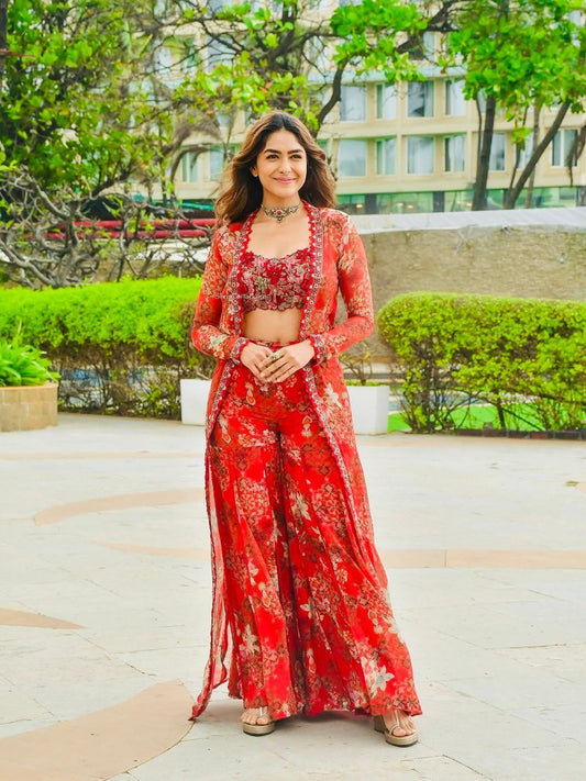 Festive Tibby Silk Sharara Set –  Wedding Special