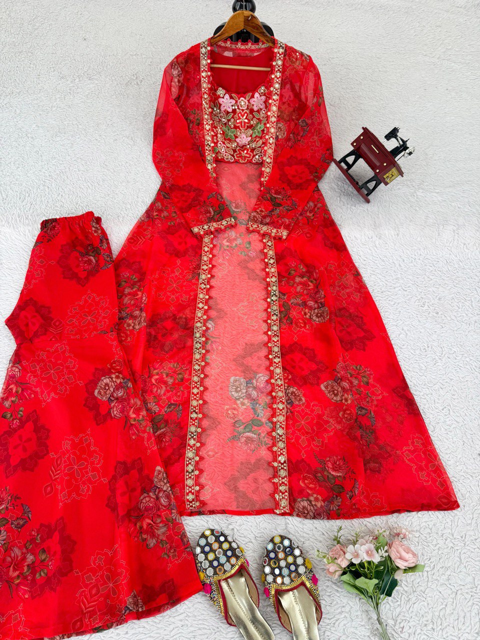 Festive Tibby Silk Sharara Set –  Wedding Special