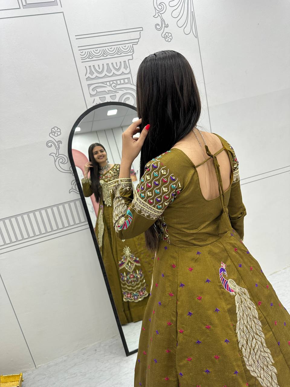 Festival Special Crop Top with Shrug & Lehenga Set
