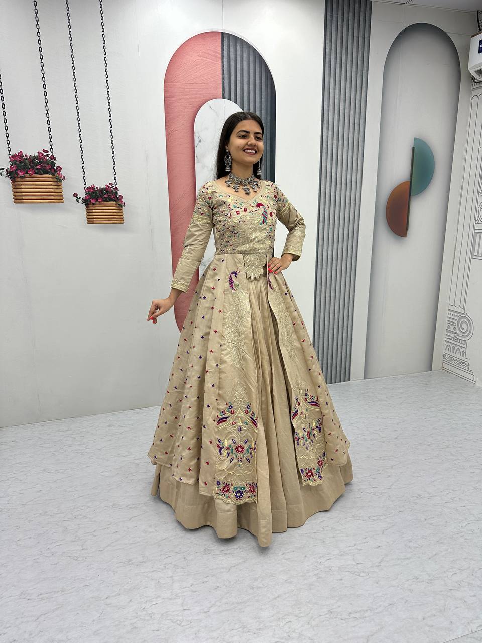 Festival Special Crop Top with Shrug & Lehenga Set