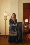 Elegant Fox Georgette Kurti Circular Plazzo Set with Embroidered Dupatta