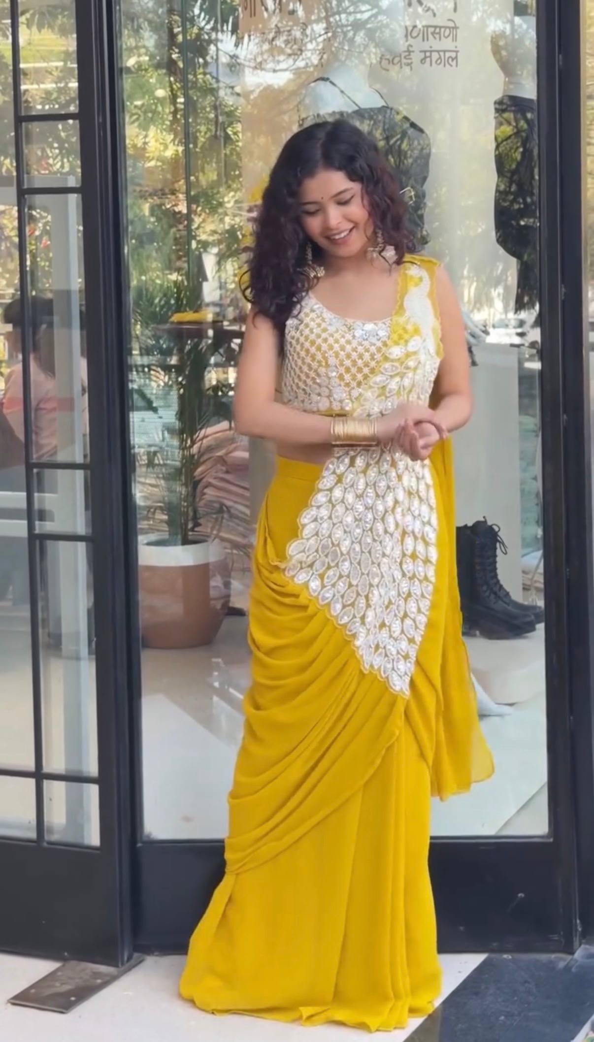 Peacock Style Ready to Wear Saree