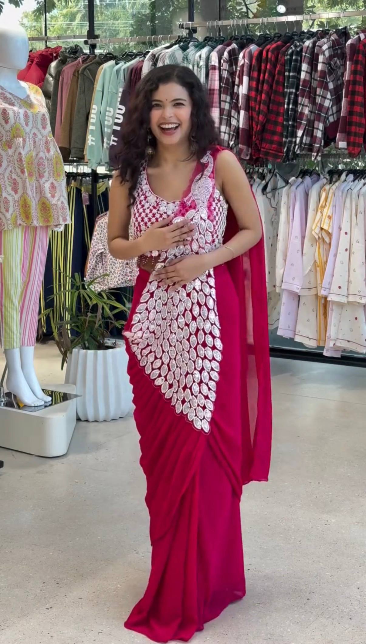Peacock Style Ready to Wear Saree