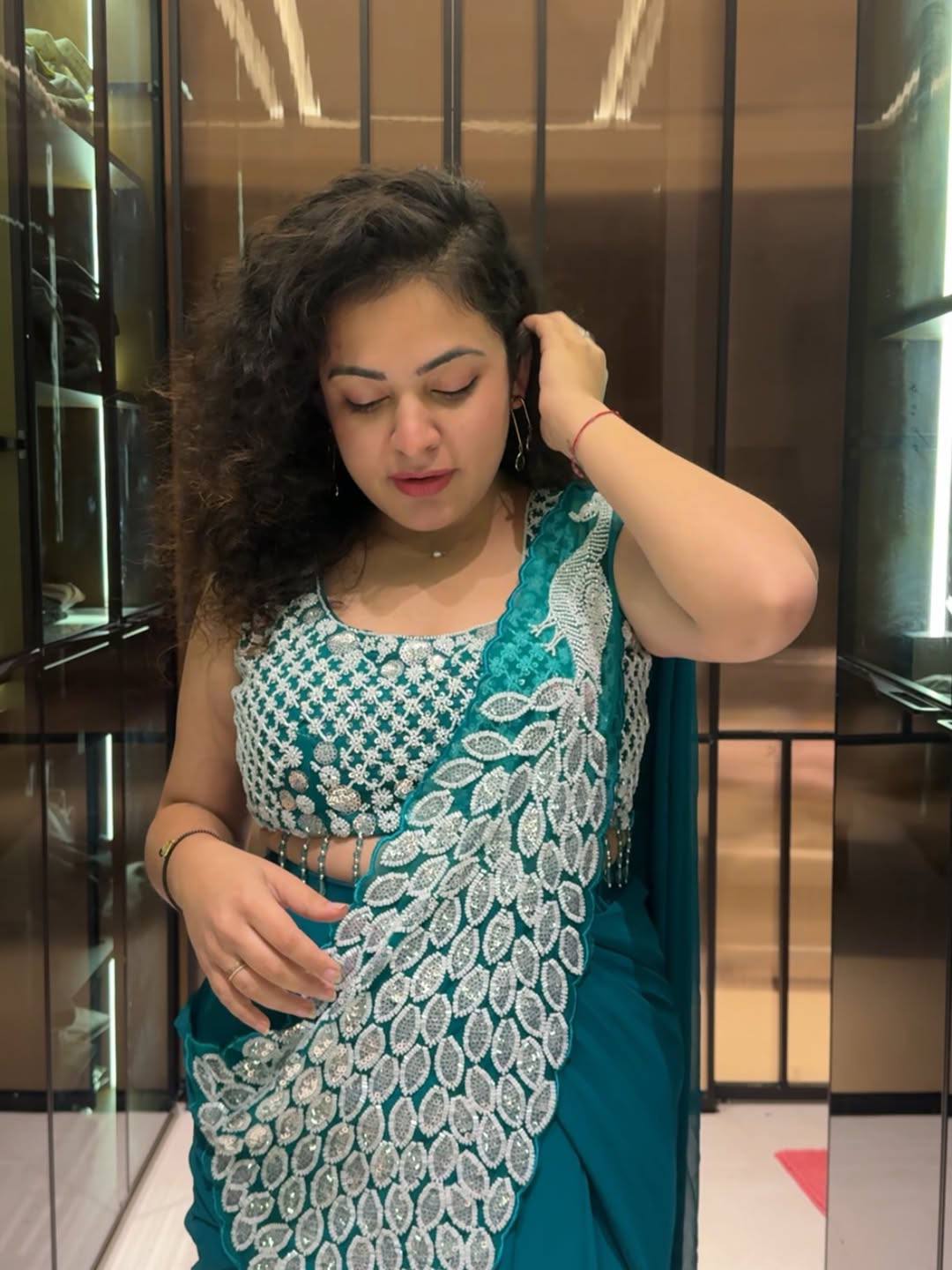 Peacock Style Ready to Wear Saree