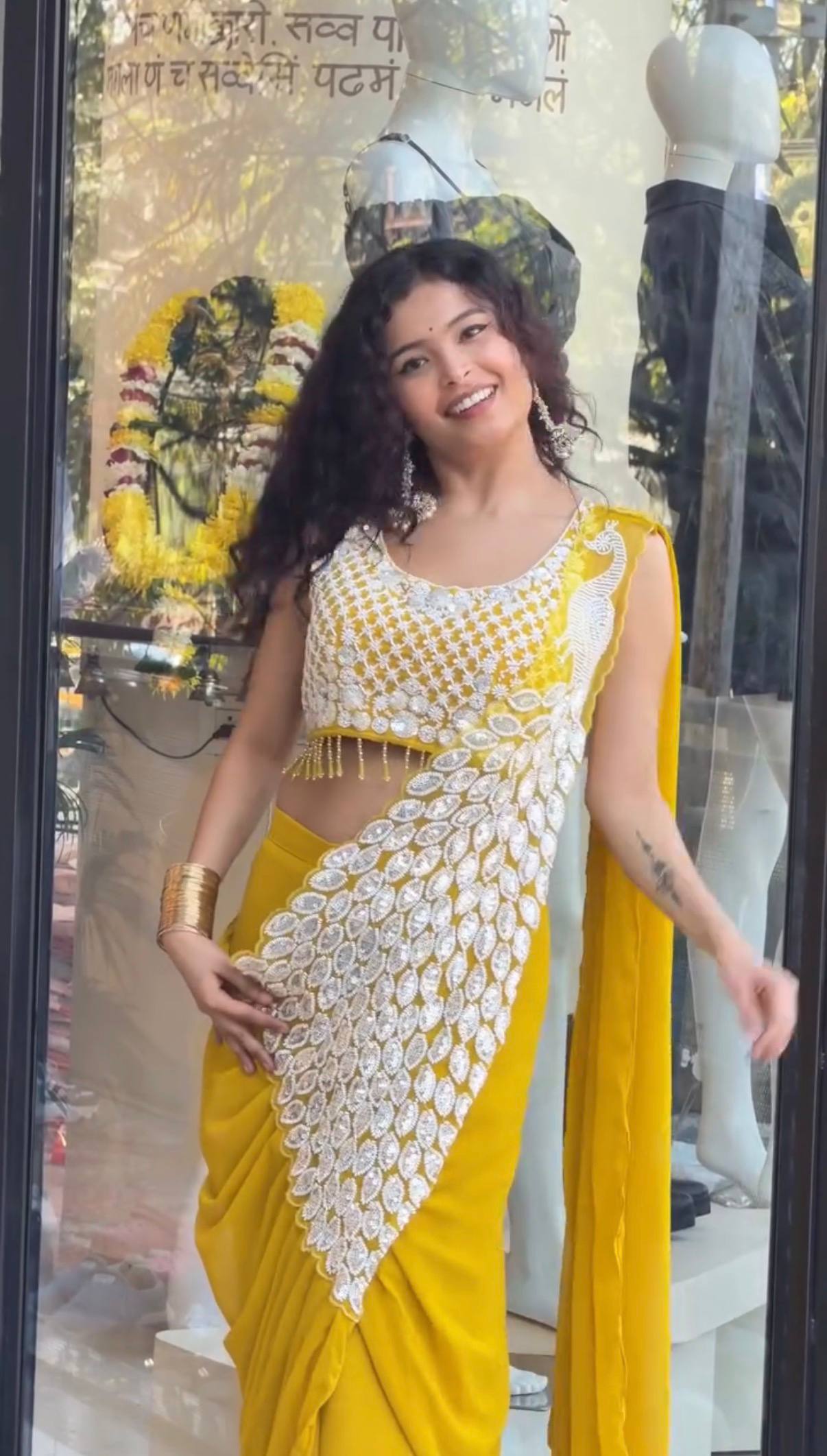 Peacock Style Ready to Wear Saree