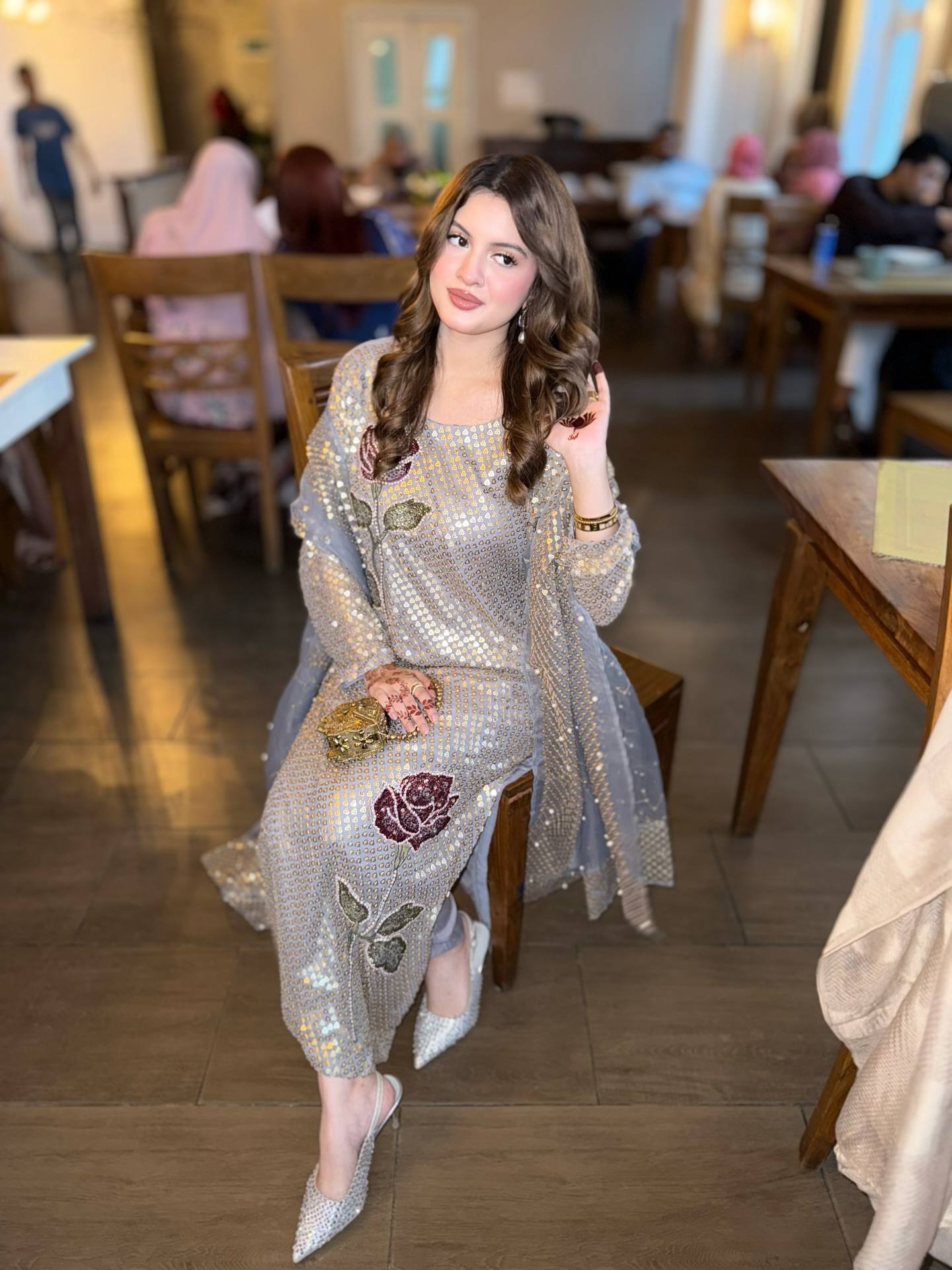 Twil Sequins Kurti Set