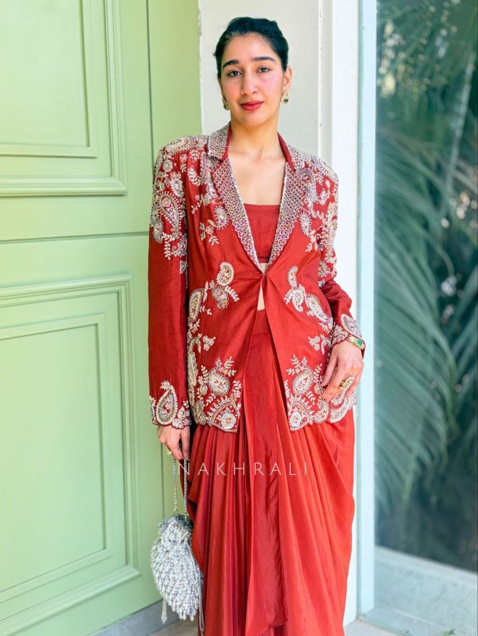 Heavy Crepe Satin Lehenga Set with Embroidered Koti & Blouse – Designer Party Wear Wedding Lehenga Outfit for Women
