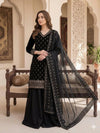 Designer Fendy Kurti Plazzo Dupatta Set with Sequence Embroidery