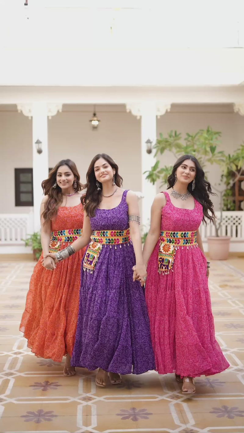 Navratri Special 12 Meter Flair Gamathi Gown Set