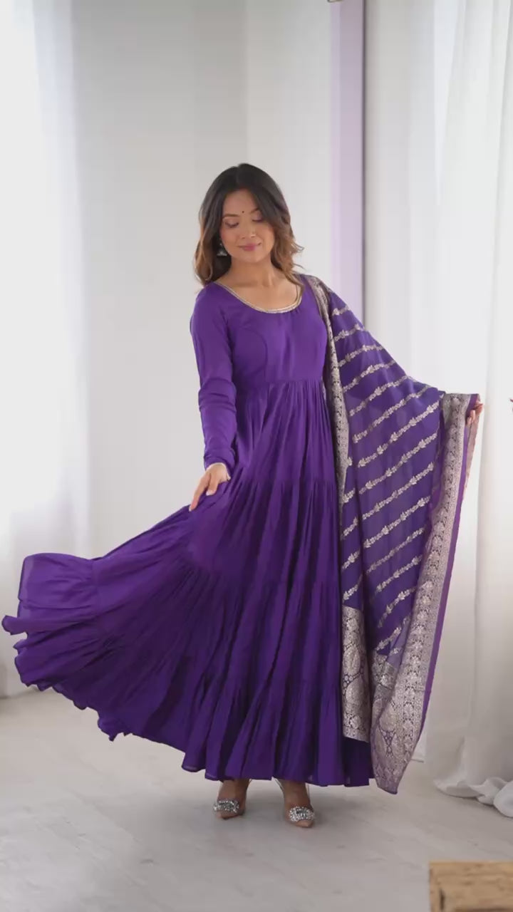 Premium Chanderi Anarkali Set