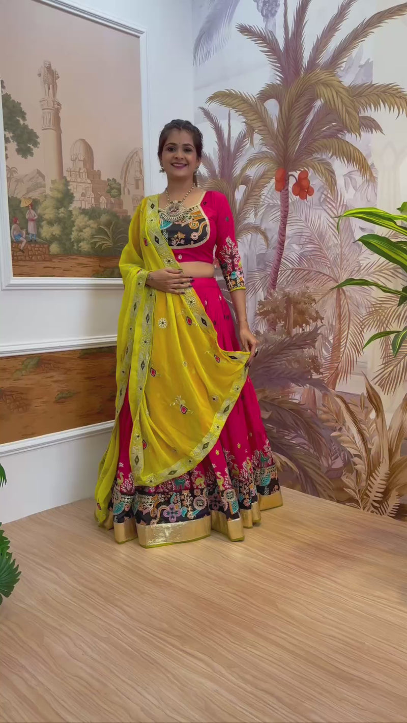 Navratri Premium Embroidered Lehenga Set with Dupatta – Real Modeling Edition