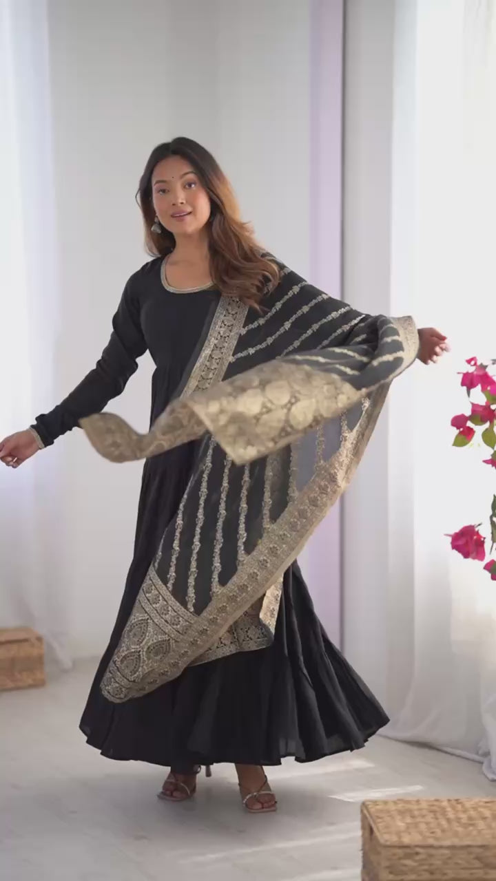 Premium Chanderi Anarkali Set