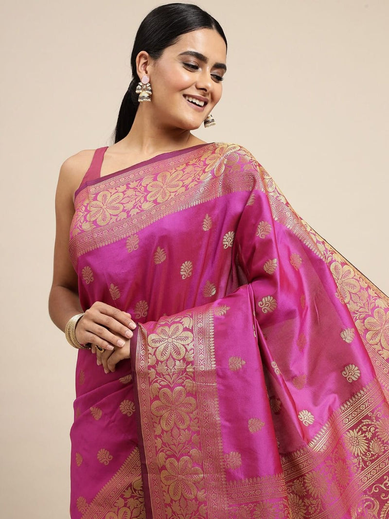 PINK Banarasi Silk Saree