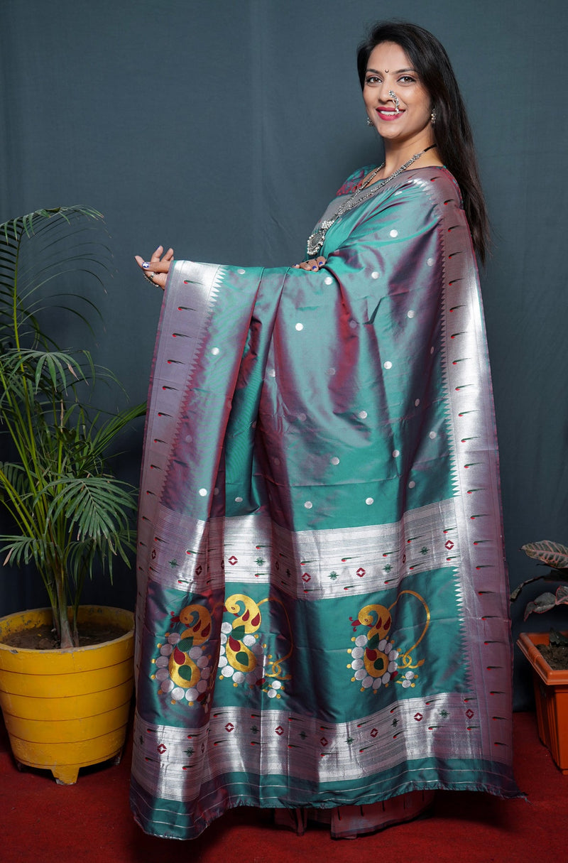 RAMA Soft Silk Maharashtrian Paithani Saree